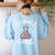 Science Girl Chemistry Biology Student Teacher Women's Sweatshirt Back Print Light Blue