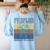 Science It's Like Magic But Real Science Teacher Geek Nerd Women's Sweatshirt Back Print Light Blue