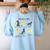 Science Labs Dogs Labrador Retriever Science Teacher Women's Sweatshirt Back Print Light Blue Science Labs Dogs Labrador Retriever Science Teacher Women's Sweatshirt Back Print Light Blue