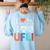 Science Of Reading I Love To Teach UFLI Teacher Literacy Women's Sweatshirt Back Print Light Blue