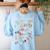 Science Teacher Alphabet Science Is All Around Us Teacher Women's Sweatshirt Back Print Light Blue