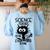 Science Teacher Appreciation Merch -Adults -Youth Grey Classic Fit Modern Science Theme Cartoon Women's Sweatshirt Back Print Light Blue