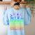 Science Teacher Because Figuring Things Out Is Better Than Women's Sweatshirt Back Print Light Blue