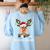 Science Teacher Squad Reindeer Christmas Teacher Xmas Lights For Men Women Women's Sweatshirt Back Print Light Blue Science Teacher Squad Reindeer Christmas Teacher Xmas Lights For Men Women Women's Sweatshirt Back Print Light Blue