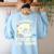 Science Teachers Love Brains Teachers Halloween Women's Sweatshirt Back Print Light Blue