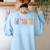 Se Amable Be Kind In Spanish Groovy Teacher Flowers Women's Sweatshirt Back Print Light Blue Se Amable Be Kind In Spanish Groovy Teacher Flowers Women's Sweatshirt Back Print Light Blue