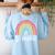 Sé Amable Spanish Bilingual Teacher Be Kind Boho Rainbow Women's Sweatshirt Back Print Light Blue Sé Amable Spanish Bilingual Teacher Be Kind Boho Rainbow Women's Sweatshirt Back Print Light Blue