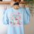 These Boots Are Made For Teaching Western Cowgirl Teacher Women's Sweatshirt Back Print Light Blue These Boots Are Made For Teaching Western Cowgirl Teacher Women's Sweatshirt Back Print Light Blue