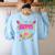 Second Grade Drip Ice Cream Home Plate Baseball Teachers Kid Women's Sweatshirt Back Print Light Blue Second Grade Drip Ice Cream Home Plate Baseball Teachers Kid Women's Sweatshirt Back Print Light Blue