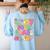 In My Second Grade Era Teachers Women Back To School Girls Women's Sweatshirt Back Print Light Blue