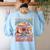 Sedona Arizona Nature Hiking Mountains Outdoors Vintage Women's Sweatshirt Back Print Light Blue