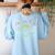 See You Later Teacher Summer Alligator Last Day Of School Women's Sweatshirt Back Print Light Blue