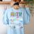 Show Your Work Math Teacher First Day Back To School Women's Sweatshirt Back Print Light Blue
