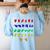 Sign Language Alphabet For ASL Interpreter Deaf Teacher Stud For Men Women Girls Kids Women's Sweatshirt Back Print Light Blue