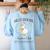 Silly Goose Teacher Club Women's Sweatshirt Back Print Light Blue Silly Goose Teacher Club Women's Sweatshirt Back Print Light Blue