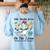 Silly Teacher Goose On The Loose School Out Summer Women Men Women's Sweatshirt Back Print Light Blue