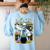 Skeleton Mad Scientist Halloween Costume Science Teacher Women's Sweatshirt Back Print Light Blue Skeleton Mad Scientist Halloween Costume Science Teacher Women's Sweatshirt Back Print Light Blue