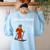 Slope Dude Algebra Geometry Middle School Math Teacher Women's Sweatshirt Back Print Light Blue