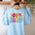 You Are Smart Brave Strong Kind Loved Motivation Teacher Kid Women's Sweatshirt Back Print Light Blue