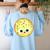 The Smart Cookie Good Egg Teacher Halloween Costume Food Women's Sweatshirt Back Print Light Blue The Smart Cookie Good Egg Teacher Halloween Costume Food Women's Sweatshirt Back Print Light Blue