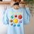 Solar System Cute Face Planets Space Science Teacher School Women's Sweatshirt Back Print Light Blue Solar System Cute Face Planets Space Science Teacher School Women's Sweatshirt Back Print Light Blue