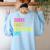 Sorry Can't Pickleball Bye Teacher Student Sport Women's Sweatshirt Back Print Light Blue Sorry Can't Pickleball Bye Teacher Student Sport Women's Sweatshirt Back Print Light Blue