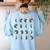 Space Science Student Teacher Leonard Moon Phases Men Women Kids Women's Sweatshirt Back Print Light Blue