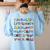 SPANISH ALPHABET MAESTRA SPANISH TEACHER Women's Sweatshirt Back Print Light Blue SPANISH ALPHABET MAESTRA SPANISH TEACHER Women's Sweatshirt Back Print Light Blue