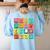 Spanish Teacher Back To School Maestra Dual Language Crew Women's Sweatshirt Back Print Light Blue Spanish Teacher Back To School Maestra Dual Language Crew Women's Sweatshirt Back Print Light Blue