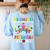Spanish Teacher Bilingual Teacher Maestra Maestras Women's Sweatshirt Back Print Light Blue