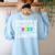 Special Education Advocate Love Support SPED Teacher Women's Sweatshirt Back Print Light Blue