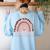 Special Education Shirt Teacher SPED Leopard Boho Rainbow Women's Sweatshirt Back Print Light Blue Special Education Shirt Teacher SPED Leopard Boho Rainbow Women's Sweatshirt Back Print Light Blue
