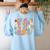 Special Education Teacher Era Inspirational SPED ABA Autism Women's Sweatshirt Back Print Light Blue