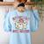 Specials Boo Crew Art Music Pe Tech Teacher Ghost Halloween Women's Sweatshirt Back Print Light Blue