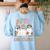 SPED Boo Crew Halloween Floral Ghost Special Ed SPED Teacher For Men Women Kids Women's Sweatshirt Back Print Light Blue