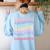 Sped Caffeinate Advocate Laminate Educate Teacher Women's Sweatshirt Back Print Light Blue Sped Caffeinate Advocate Laminate Educate Teacher Women's Sweatshirt Back Print Light Blue