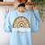SPED Teacher Teacher Educator Magic Africa Proud Women's Sweatshirt Back Print Light Blue