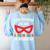 SPED Teacher Are Just Superheroes Disguise Special Education Women's Sweatshirt Back Print Light Blue