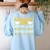 Spelling Bee Costume For a Halloween Teacher Pun Women Women's Sweatshirt Back Print Light Blue