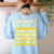 Spelling Bee Halloween Teachers Bee Spelling Competition Women's Sweatshirt Back Print Light Blue