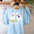Spooky Ghost Inequalities Halloween Math Teacher Women's Sweatshirt Back Print Light Blue Spooky Ghost Inequalities Halloween Math Teacher Women's Sweatshirt Back Print Light Blue