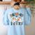 Spooky Ghost PE Teacher Squad Physical Education Halloween Women's Sweatshirt Back Print Light Blue