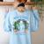 Spooky Halloween Math Teacher Women's Sweatshirt Back Print Light Blue