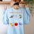 Spooky Syllables Halloween Teacher Student Education Women's Sweatshirt Back Print Light Blue Spooky Syllables Halloween Teacher Student Education Women's Sweatshirt Back Print Light Blue