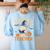 Spooky Teacher Halloween Cute Ghost Pumpkin Reading Women Women's Sweatshirt Back Print Light Blue Spooky Teacher Halloween Cute Ghost Pumpkin Reading Women Women's Sweatshirt Back Print Light Blue