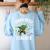 Star Wars Yoda Best Teacher Icons Women's Sweatshirt Back Print Light Blue