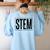 Stem Teacher Science Technology Engineering Math Teachers Women's Sweatshirt Back Print Light Blue Stem Teacher Science Technology Engineering Math Teachers Women's Sweatshirt Back Print Light Blue