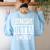Straight Outta Energy Teacher Life Back To School Teacher Women's Sweatshirt Back Print Light Blue
