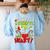 My Students Stole My Heart Teacher Holiday Merry Christmas Women's Sweatshirt Back Print Light Blue