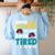 Super Hero Teacher Superheroes Women's Sweatshirt Back Print Light Blue Super Hero Teacher Superheroes Women's Sweatshirt Back Print Light Blue